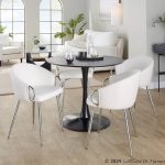 Claire Silver White Faux Leather Contemporary Accent Chair 17 Claire Silver White Faux Leather Contemporary Accent Chair