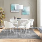Claire White Faux Leather Contemporary Dining Chairs Chrome (Set of 2) 14 Claire White Faux Leather Contemporary Dining Chairs Chrome (Set of 2)