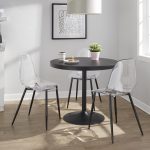 Clara Black Clear Mid-Century Modern Accent Dining Chairs (Set of 2) 14 Clara Black Clear Mid-Century Modern Accent Dining Chairs (Set of 2)