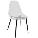 Clara Black Clear Mid-Century Modern Accent Dining Chairs (Set of 2) 17 Clara Black Clear Mid-Century Modern Accent Dining Chairs (Set of 2)