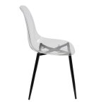 Clara Black Clear Mid-Century Modern Accent Dining Chairs (Set of 2) 18 Clara Black Clear Mid-Century Modern Accent Dining Chairs (Set of 2)