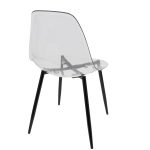 Clara Black Clear Mid-Century Modern Accent Dining Chairs (Set of 2) 19 Clara Black Clear Mid-Century Modern Accent Dining Chairs (Set of 2)