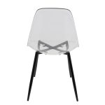 Clara Black Clear Mid-Century Modern Accent Dining Chairs (Set of 2) 20 Clara Black Clear Mid-Century Modern Accent Dining Chairs (Set of 2)