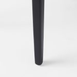 Clara Black Wood W/ Cream Fabric Seat and Cane Back Armless Dining Chair