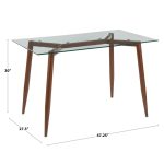 Clara Contemporary Black Metal and Clear Glass Table 15 Clara Contemporary Black Metal and Clear Glass Table