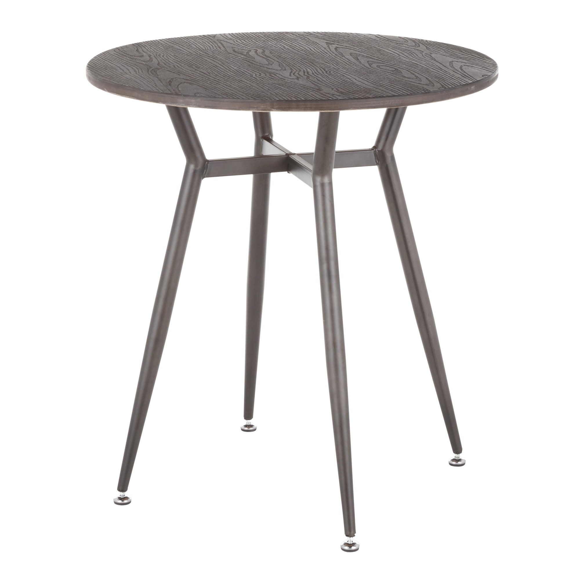 Clara Industrial Antique Metal Espresso Round Dinette Table 3 Clara Industrial Antique Metal Espresso Round Dinette Table - Image 3
