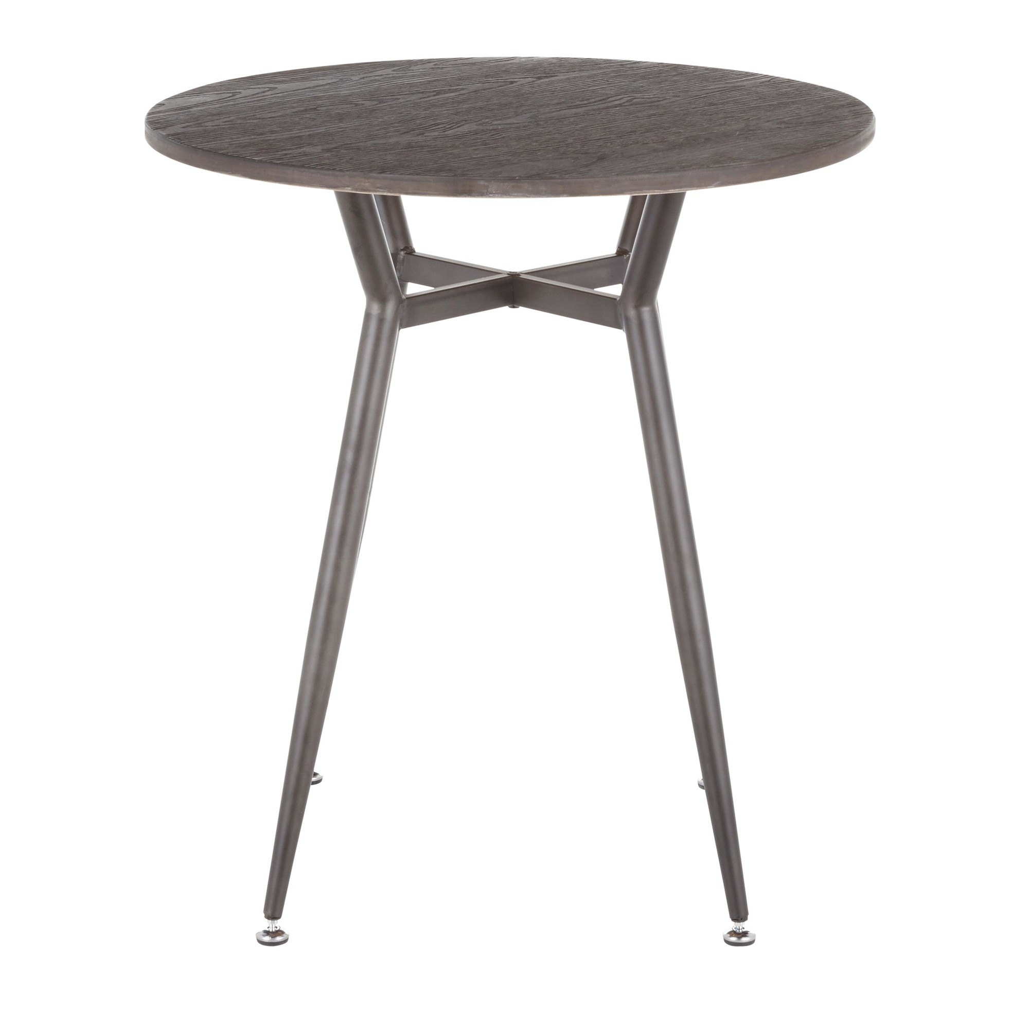 Clara Industrial Antique Metal Espresso Round Dinette Table 5 Clara Industrial Antique Metal Espresso Round Dinette Table - Image 5