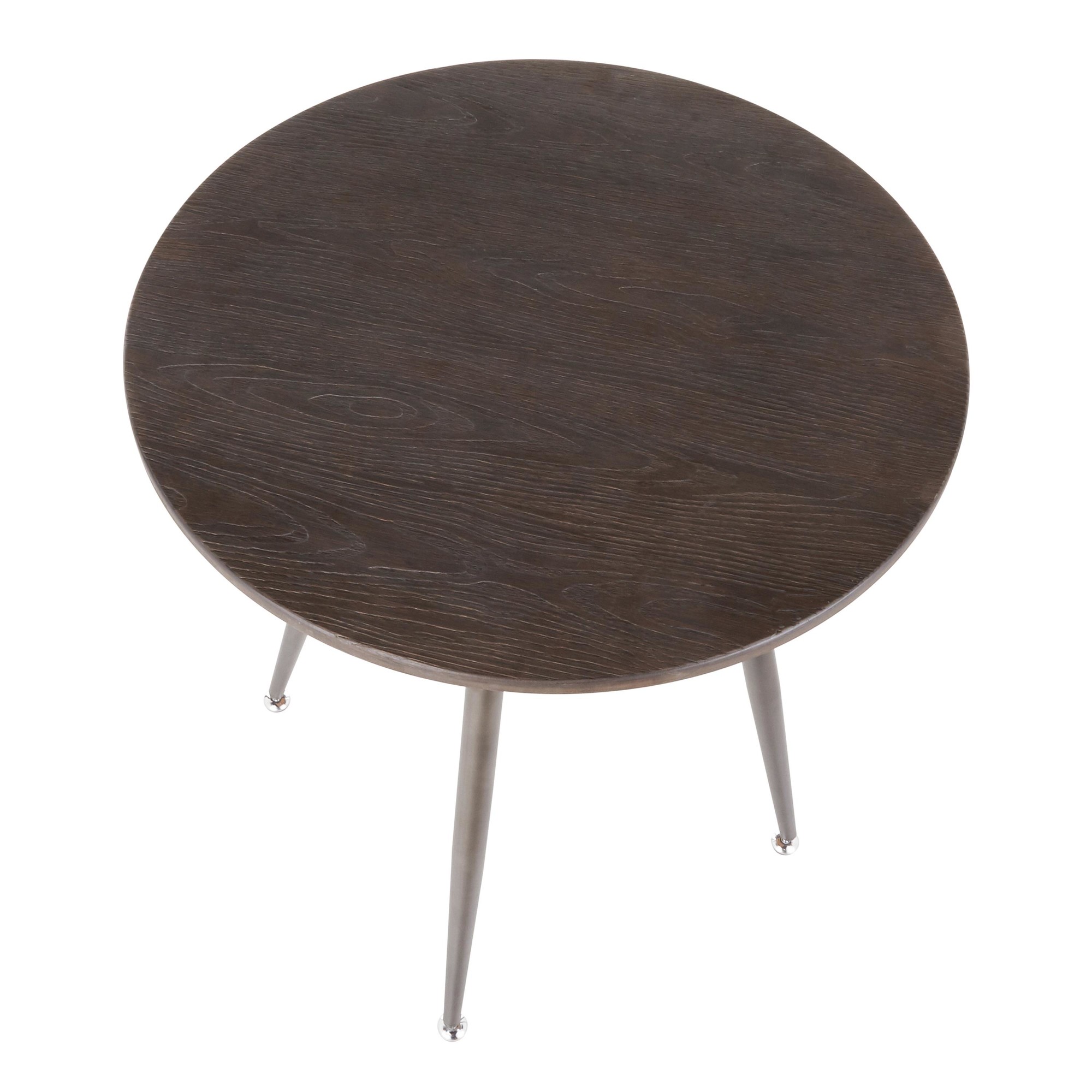 Clara Industrial Antique Metal Espresso Round Dinette Table 6 Clara Industrial Antique Metal Espresso Round Dinette Table - Image 6
