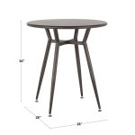 Clara Industrial Antique Metal Round Dinette Table 21 Clara Industrial Antique Metal Round Dinette Table