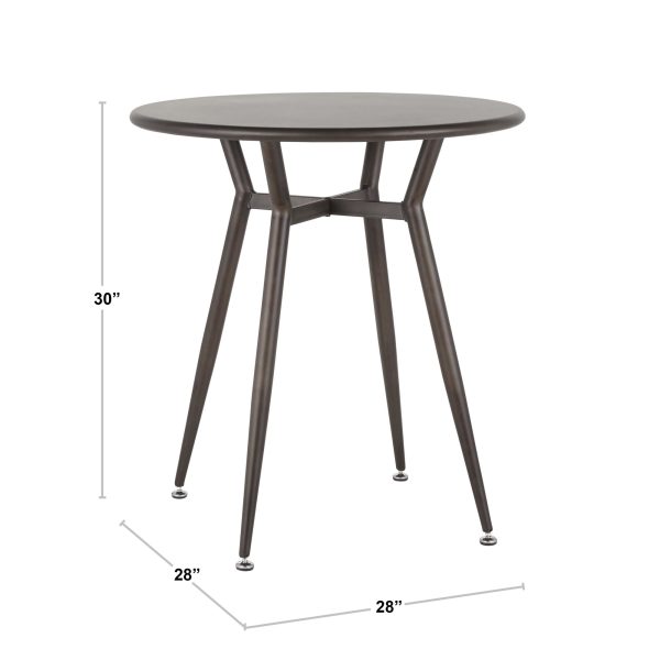 Clara Industrial Antique Metal Round Dinette Table 10