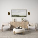 Clarence 7.0L x 5.3W x 17.0H Metal Hammered Gold Round Wall Sconce