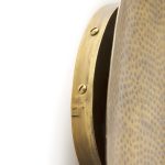 Clarence 7.0L x 5.3W x 17.0H Metal Hammered Gold Round Wall Sconce