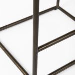 Clarissa 18.0L x 16.0W x 26.25H Black Woven Leather Seat W/ Gold Frame Counter Stool