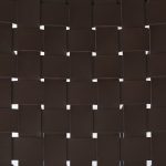 Clarissa 18.0L x 16.0W x 30.25H Dark Brown Woven Leather Seat W/ Black Metal Frame Bar Stool