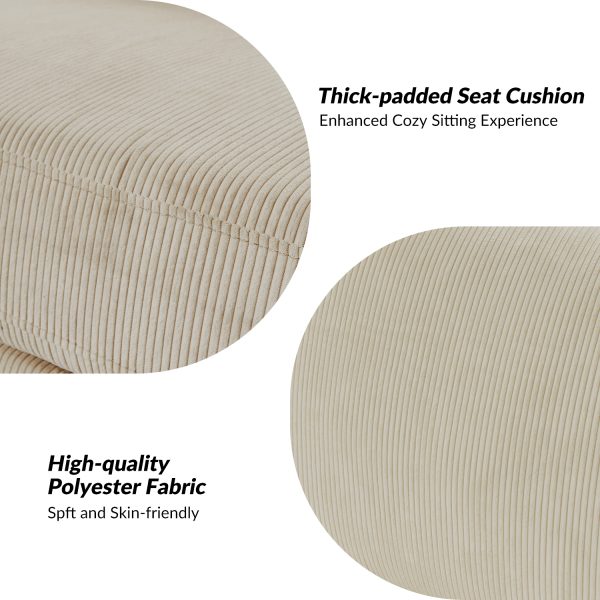 Claudius Beige Velvet Storage Sectional Oversized Comfortable Couch 4