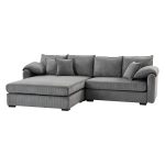 Claudius Grey Velvet Oversized Storage Sectional Sofa