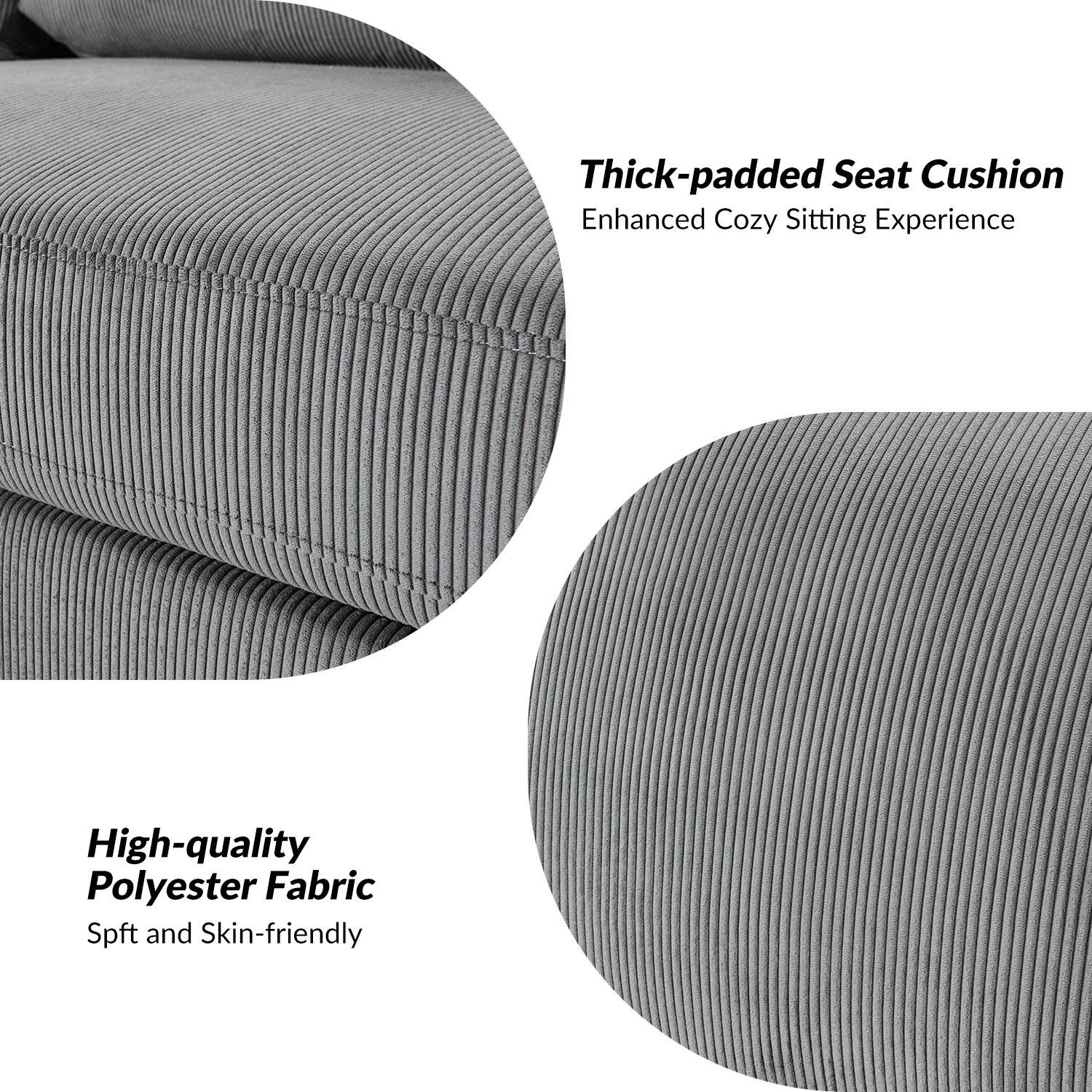 Claudius Grey Velvet Oversized Storage Sectional Sofa 5 Claudius Grey Velvet Oversized Storage Sectional Sofa - Image 5