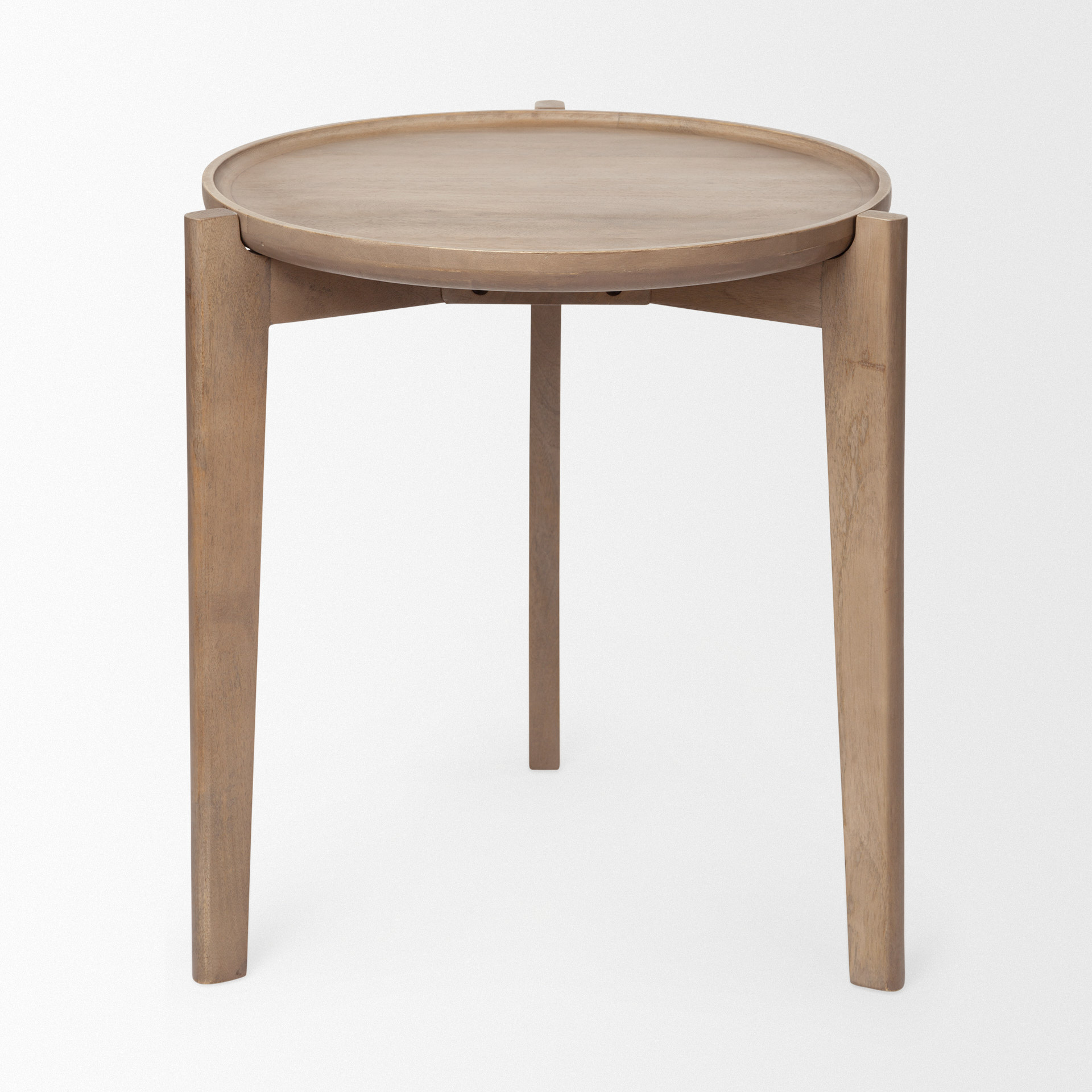 Cleaver I 22 x 24 Round Top Brown Solid Wood Accent Table 5 Cleaver I 22 x 24 Round Top Brown Solid Wood Accent Table - Image 5