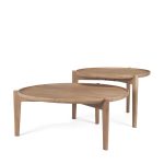 Cleaver (Set of 2) 40" & 31" Round Brown Solid Wood Nesting Coffee Tables