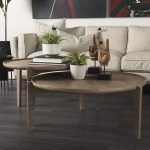 Cleaver (Set of 2) 40" & 31" Round Brown Solid Wood Nesting Coffee Tables