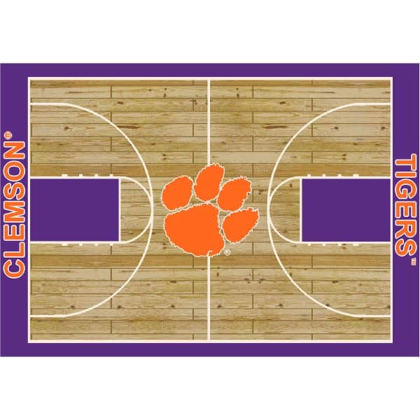 Clemson University 6x8 Courtside Rug 1