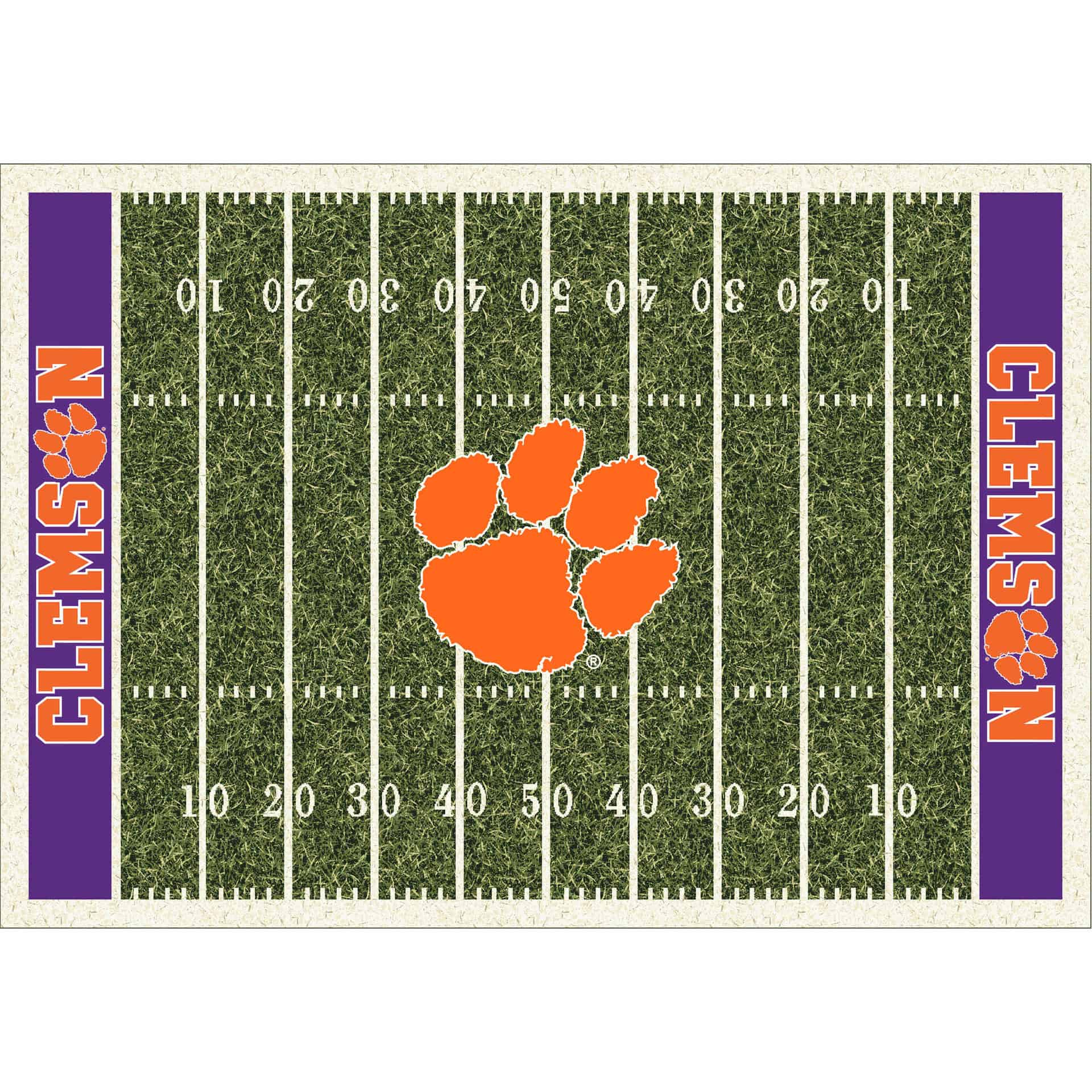 Clemson University 6x8 Homefield Rug 1 Clemson University 6x8 Homefield Rug