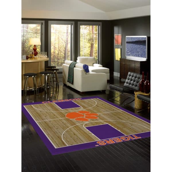 Clemson University 8x11 Courtside Rug 1