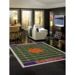 Clemson University 8x11 Homefield Rug 4 Clemson University 8x11 Homefield Rug