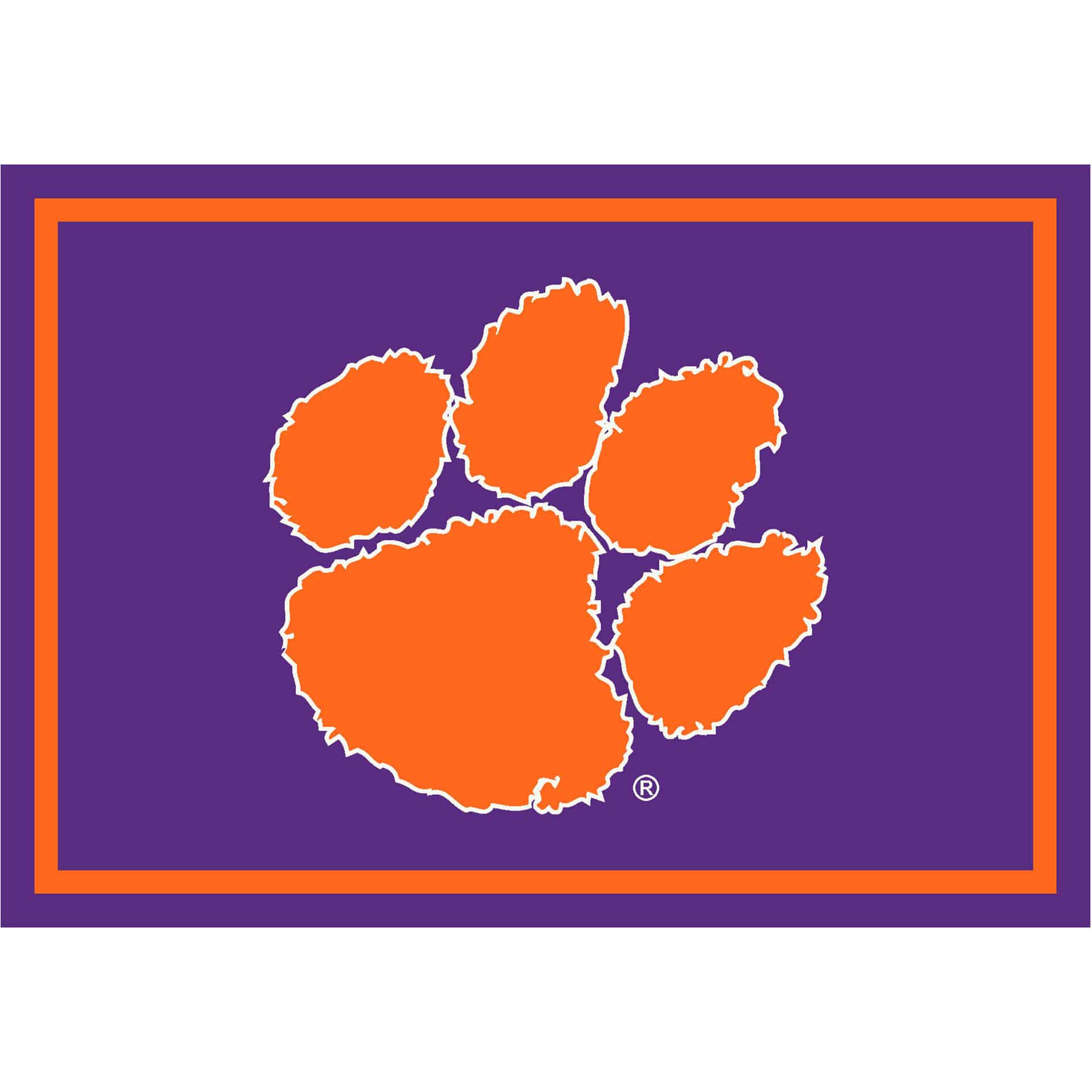 Clemson University 8x11 Spirit Rug 2 Clemson University 8x11 Spirit Rug - Image 2