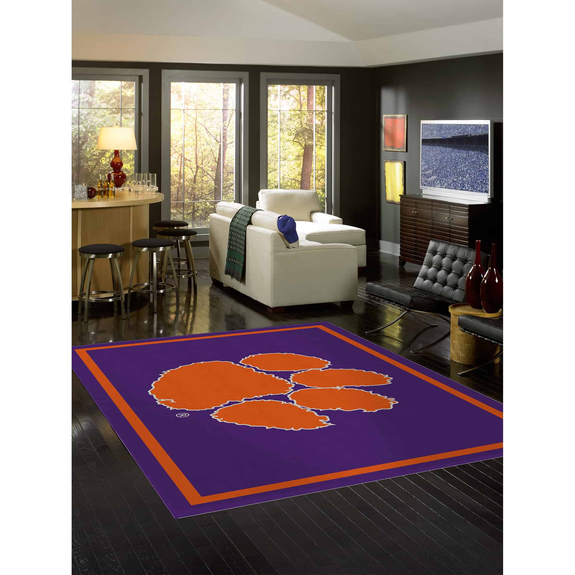 Clemson University 8x11 Spirit Rug 1 Clemson University 8x11 Spirit Rug