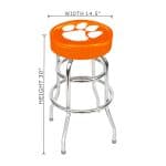Clemson University Chrome Swivel Bar Stool 4 Clemson University Chrome Swivel Bar Stool