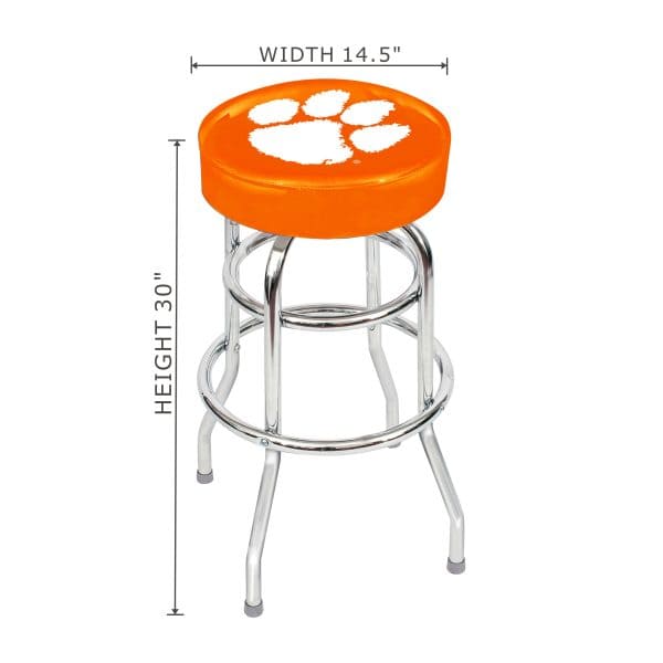 Clemson University Chrome Swivel Bar Stool 1