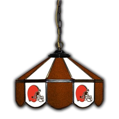 Cleveland Browns 14-in Stained Glass Handcrafted Pub Light