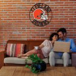 Cleveland Browns 24 inch Wrought Iron Team Logo Wall Art
