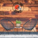Cleveland Browns 24 inch Wrought Iron Team Logo Wall Art
