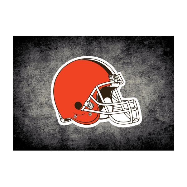 Cleveland Browns 8x11 Distressed Area Rug 1