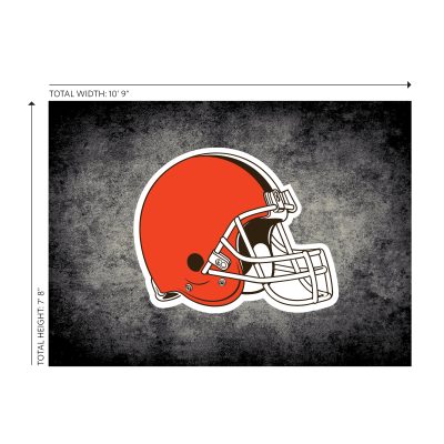 Cleveland Browns 8x11 Distressed Area Rug