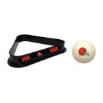 Cleveland Browns Billiard Cue Ball and Triangle Set