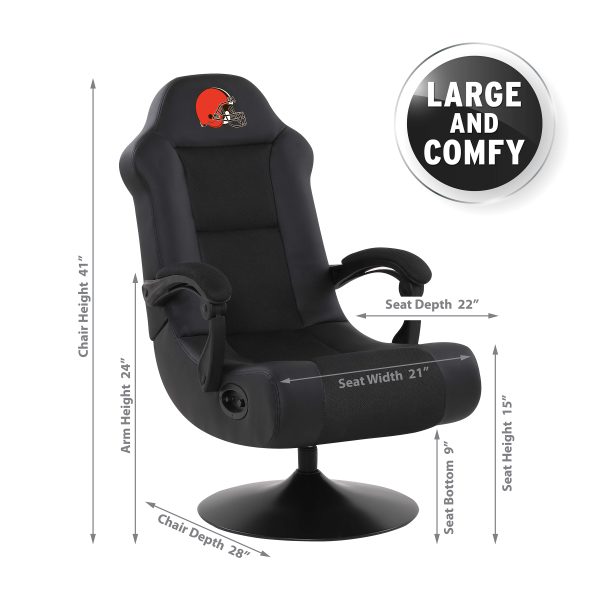 Cleveland Browns Bluetooth Swivel Ultra Gaming Chair 2