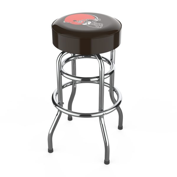 Cleveland Browns Chrome Logo American Crafted Bar Stool 5