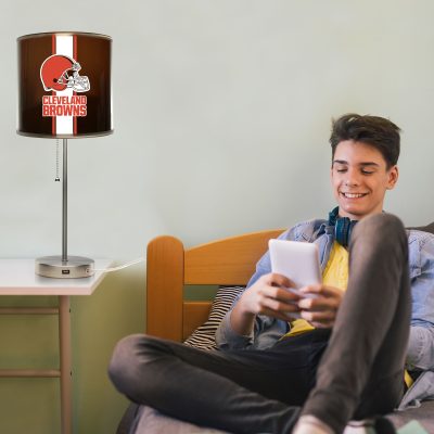Cleveland Browns Chrome USB Charging Lamp with Shade Insert