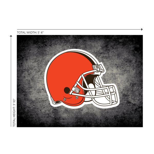 Cleveland Browns Distressed 4x6 Area Rug NFL Licensed USA Made 2