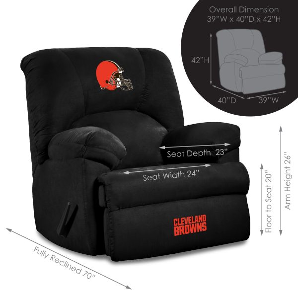 Cleveland Browns Embroidered Microfiber Rocker Recliner 1