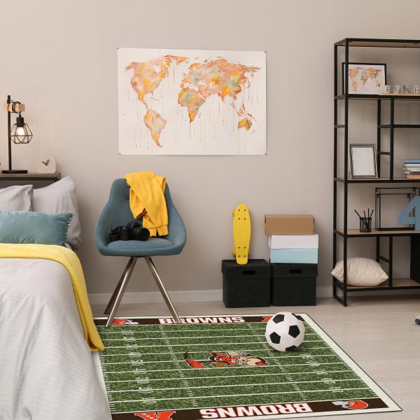 Cleveland Browns Homefield Football Field 4x6 Area Rug 1