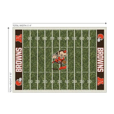 Cleveland Browns Homefield Football Field 4x6 Area Rug