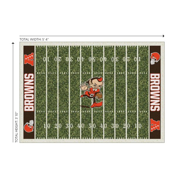 Cleveland Browns Homefield Football Field 4x6 Area Rug