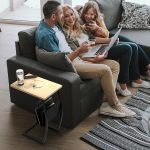 Cleveland Browns Laser Etched C-Shape Side Table