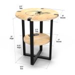 Cleveland Browns Laser Etched Charging Station Side Table