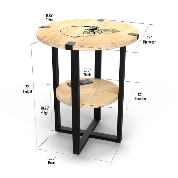 Cleveland Browns Laser Etched Charging Station Side Table 1