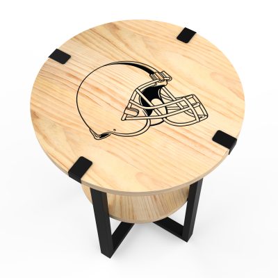 Cleveland Browns Laser Etched Charging Station Side Table